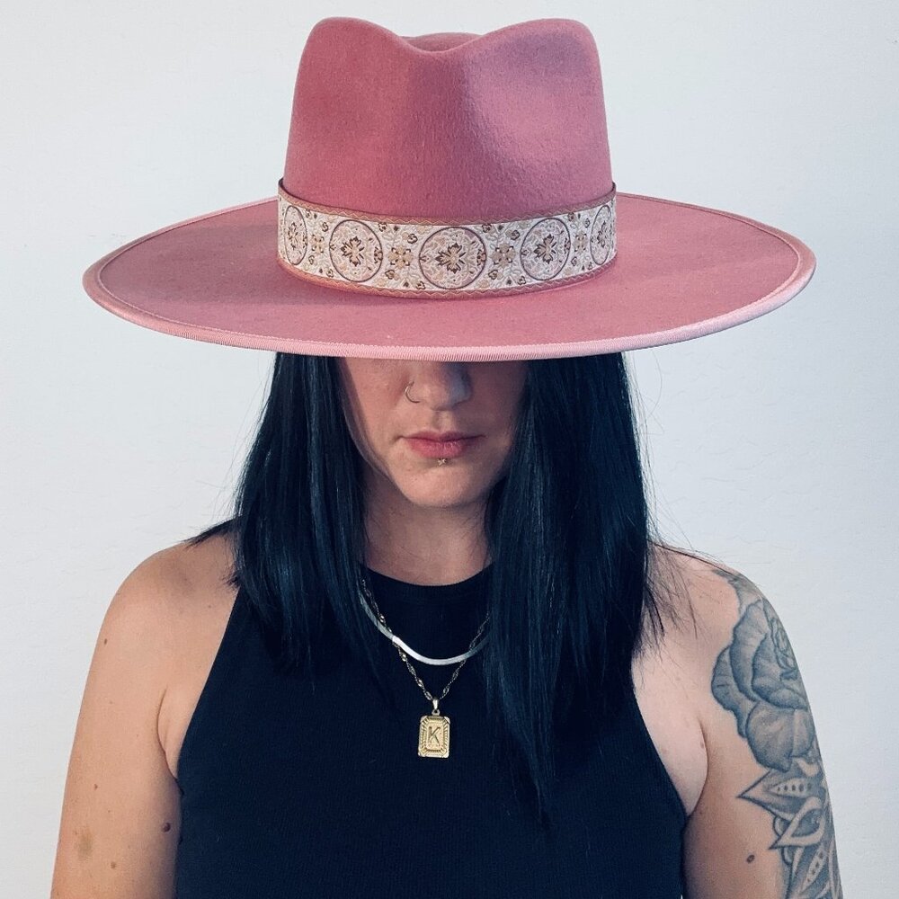 Olive & Pique Pink Wool Rancher Hat